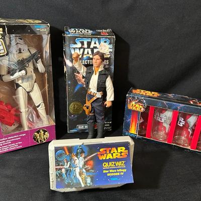 Star Wars Quiz Wiz, Set Of Glasses And Action Figures 
