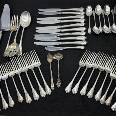37 Piece Wallace Grand Colonial Sterling Silver Flatware Set