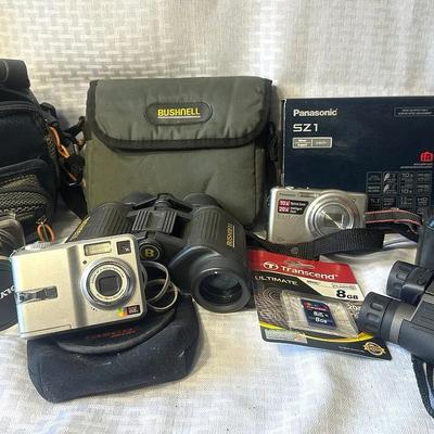 Lot of Cameras & Binoculars: Canon, Kodak, Olympus & More