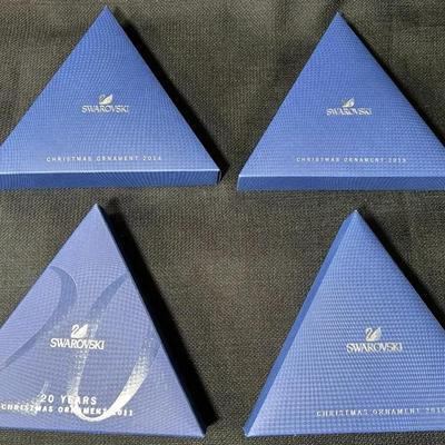 Swarovski Crystal Christmas Ornaments 2011,2014,2015,2016