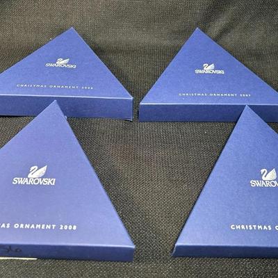 Swarovski Crystal Christmas Ornaments 2006, 2007, 2008, 2009
