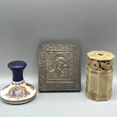 Stone Carved Dragon And Worldly Collectibles