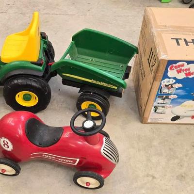 3 Toddler Ride On Toys: John Deere, Radio Flyer, Jumbo Jet