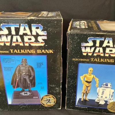 Star Wars Electronic Talking Banks In Original Boxes 