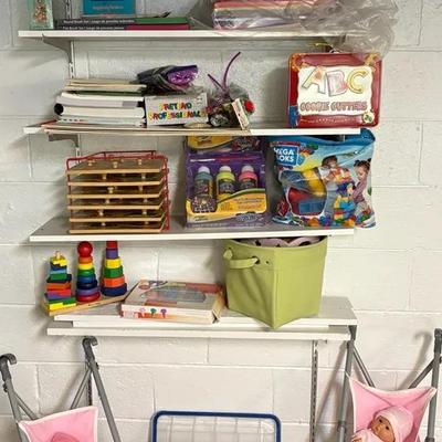 Assortment Of Toddler Toys-Puzzles, Blocks, Dolls, Craft Supplies