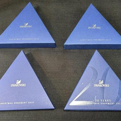 Swarovski Crystal Christmas Ornaments 2010, 2011,2012,2013