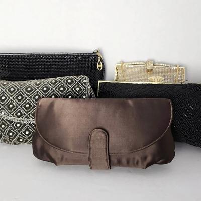 Evening Bags Lot – Metal Mesh, Rhinestone & Beaded Purses (5 pcs)