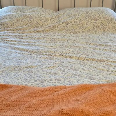 L.L.Bean Queen Brushed Cotton Flannel Comforter Cover with Accessories