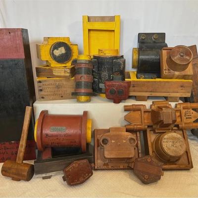 Industrial Foundry Pattern Molds – 20 Hardwood Models, Phoenix Iron Co. Lot #1