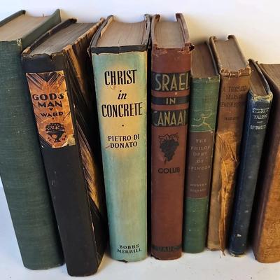 Vintage Hardcover Book Collection – 8 Volumes Including Christ in Concrete & God’s Man