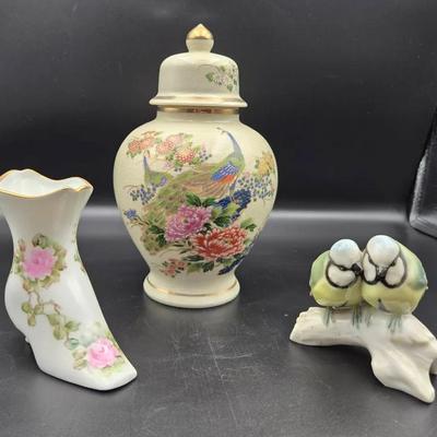 Porcelain Home Decor Lot – Hutschenreuther, Limoges & Japanese Satsuma