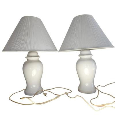 Ginger Jar Ceramic Table Lamps – Pair of 2, Asian-Inspired