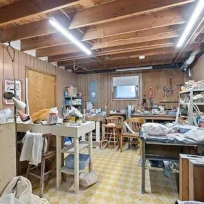 LARGE Complete Art Studio & Workshop Lot – Tables, Tools, Sanders & Supplies