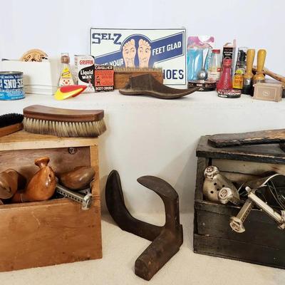Massive Vintage & Antique Shoe Care Cobbler Lot