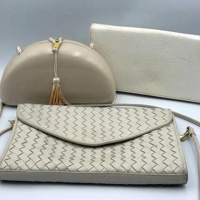 3 Vintage Beige/Off-White Clutches
