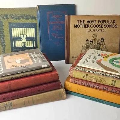 Vintage Children’s Songbook Collection – Songs of the Child World, Mother Goose & More