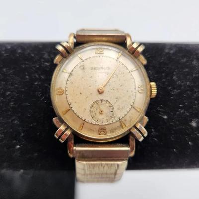 Benrus Vintage 10k Rolled Gold-Plated Watch
