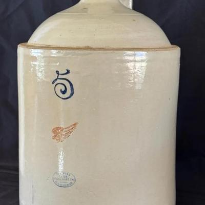  Vintage, 5 Gal. Red Wing Shoulder Jug 