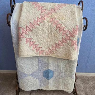 Quilt Rack & Vintage 2 Quilts 