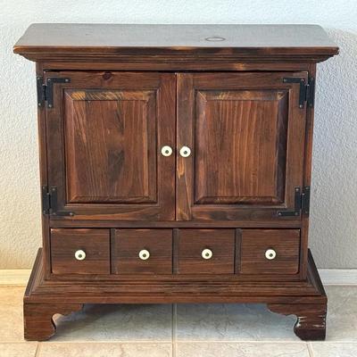 Well Crafted Rustic Wood Cabinet 