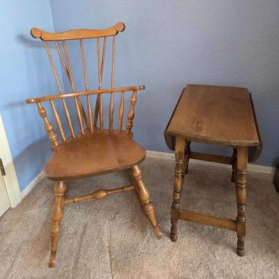 Small Rocking Chair & Drop Leaf Table 