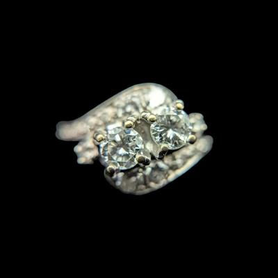14K White Gold Diamond Ring, NAGL #1227010