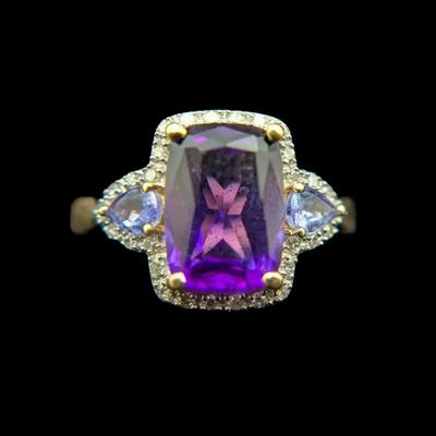 14K Yellow Gold Amethyst Ring, NAGL #1227022