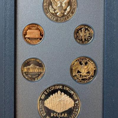 1987 Prestige US Mint Proof Set with $1 Silver Commemorative