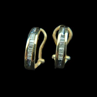 14K Yellow Gold Diamond Earrings, NAGL #1227021