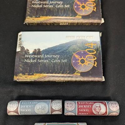 3 BU Mint-Issued Nickel Rolls (2004, 2005, 2006) & 2004–2005 Nickel Sets