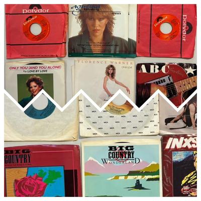 45 rpm records bananarama the jam, inxs, tears for fears, and more