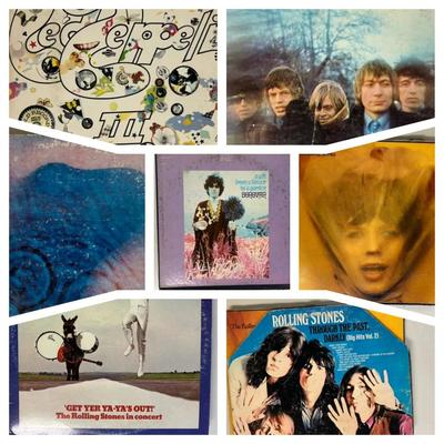 Lp records pink floyd led zeppelin, rolling stones, donovan