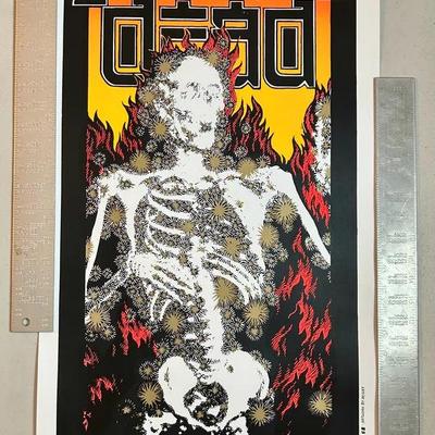 Grateful dead 1995 spring tour concert poster signed alton kelley