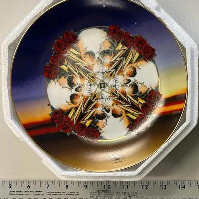 Grateful dead collector plate lightening rose stanley mouse
