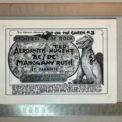 Day on the green 3 monsters of rock 1979 signed