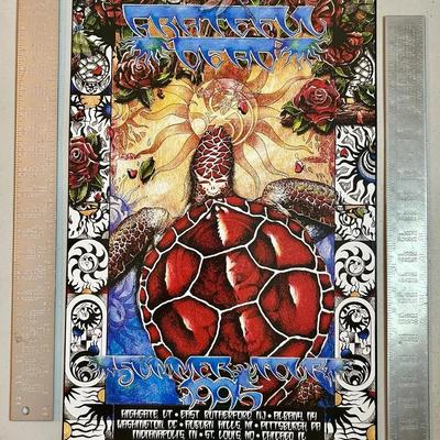 Grateful dead poster 1995 summer tour jerrys last