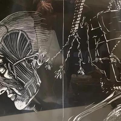 “Reconstruction with Alpha Male” Ltd Ed Lithograph 03/200 | Signed and Framed