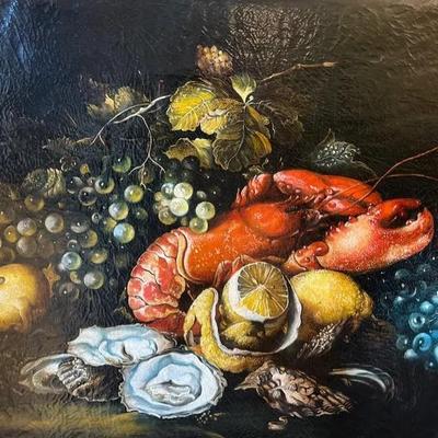 Antique Still Life Original Oil on Canvas | Framed and Unsigned