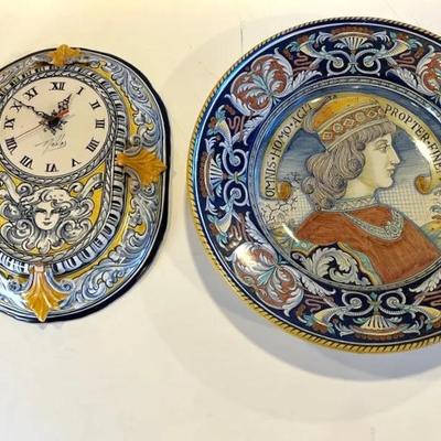 Italian Clock and Pasta Bowl - Florence, Italy | Handmade Ceramics 