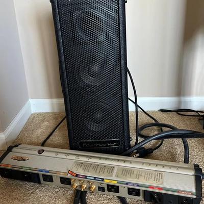 Power Works PW50 50-watt Personal PA Speaker  + Microphone & Monster Power Strip