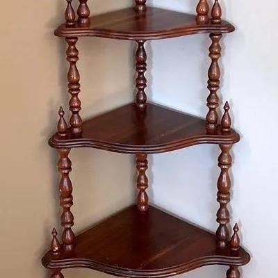 Antique Walnut Corner Shelf