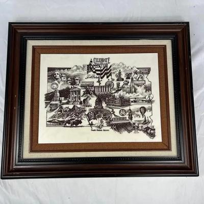 South Dakota Etched Wall Plaque