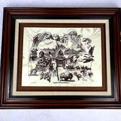 Legend of South Dakota Etched Wall Plaque