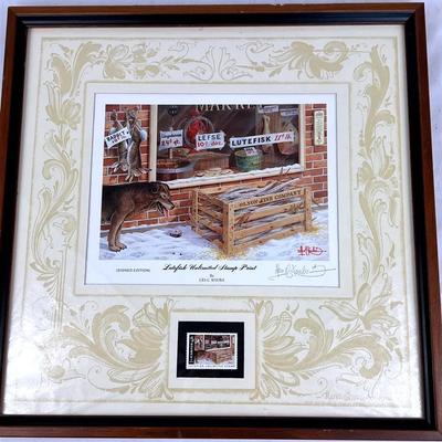 Les Kouba "Lutefisk Unlimited" Signed Stamp Print