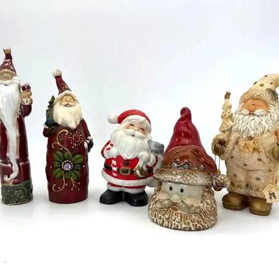 Collection of Santa Christmas decor