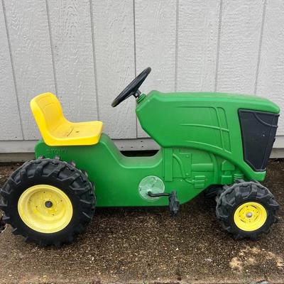 Green And Yellow Tractor Peddle Toy