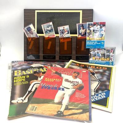 Nolan Ryan Collectibles and Baseball Cards Of Various Players 