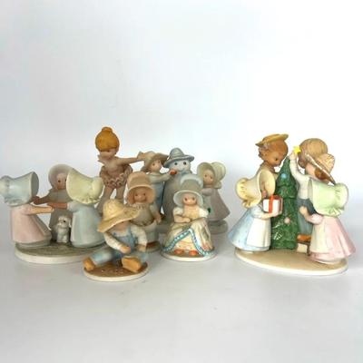 Homeco Porcelain Figurines And 2 Other Figurines See Photos