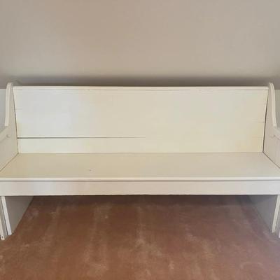 White Church Pew Bench