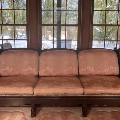 Wooden Frame Three-Cushion Sofa